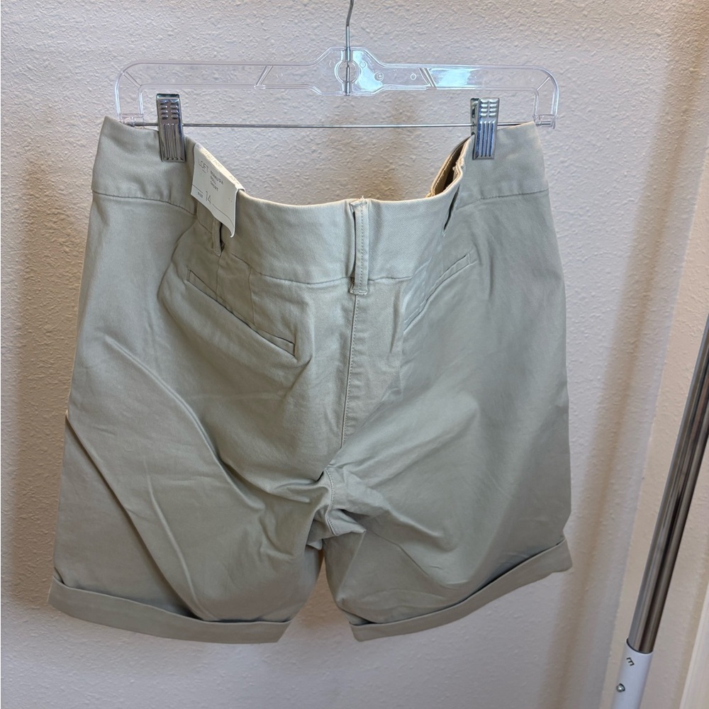 Beige Casual Shorts